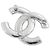 Broche Chanel Coco Mark Prata Branco - vista 3
