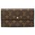 Louis Vuitton Monogram Portefeuille Sarah Long Wallet Marrone