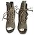 Giuseppe Zanotti Stivaletti aperti in tela kaki con lacci