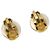 Chanel CC Clip On Faux Pearl Embellished Metal D'oro - vista 2
