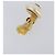 Chanel CC Clip On Faux Pearl Embellished Metal D'oro - vista 7