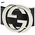 Gucci Interlocking G GG Supreme Logo Buckle Gürtel Schwarz Silber - Ansicht 4