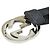 Gucci Interlocking G GG Supreme Logo Buckle Gürtel Schwarz Silber - Ansicht 5
