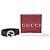 Gucci Interlocking G GG Supreme Logo Buckle Gürtel Schwarz Silber - Ansicht 7