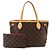 Bolsa de mão Louis Vuitton Monogram Neverfull PM Marrom Rosa