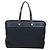 Hermès Herbag Cabas Toile and Leather MM Nero
