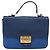 Miu Miu Madras Top Handle Leather Small Azul marinho