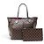 BORSA A MANO LOUIS VUITTON NEVERFULL TOILE DAMIER EBENE CABAS N40599 Marrone