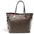 BORSA A MANO LOUIS VUITTON NEVERFULL TOILE DAMIER EBENE CABAS N40599 Marrone - vista 2