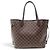 BORSA A MANO LOUIS VUITTON NEVERFULL TOILE DAMIER EBENE CABAS N40599 Marrone - vista 3