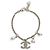 NUOVO BRACCIALE CHANEL LOGO CC STRASS E PERLE 2019 17-19CM METALLO DORATO BANGLE D'oro