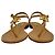 Chanel Logo T-Strap Flat Sandals in Tan Leather Brown Beige
