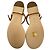 Chanel Logo T-Strap Flat Sandals in Tan Leather Brown Beige - view 13