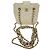 Timeless Chanel Mini Square gesteppte Clutch aus elfenbeinfarbenem Leder Weiß Roh - Ansicht 2