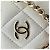 Timeless Chanel Mini Square gesteppte Clutch aus elfenbeinfarbenem Leder Weiß Roh - Ansicht 7