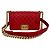 Borsa a tracolla Chanel Le Boy in pelle rossa Rosso