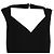 Robe maxi Herve Leger col en V en rayonne noire - vue 2