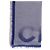 Sciarpa con motivo logo Chanel in lana blu Blu chiaro