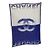 Sciarpa con motivo logo Chanel in lana blu Blu chiaro - vista 6