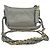 Borsa a tracolla piccola Gabrielle di Chanel in pelle grigia Stampa python