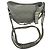 Borsa a tracolla piccola Gabrielle di Chanel in pelle grigia Stampa python - vista 3