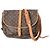 Borsa a tracolla Louis Vuitton Saumur 35 in tela rivestita marrone