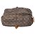 Borsa a tracolla Louis Vuitton Saumur 35 in tela rivestita marrone - vista 5