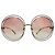 Chloé Carlina Twist Oversized Runde Sonnenbrille in Silber-Metall Metallisch
