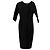 Abito midi Victoria Beckham in lana nera - vista 2