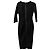 Abito midi Victoria Beckham in lana nera - vista 3