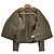 Autre Marque Giacca Double Riders in pelle di agnello green label relaxing - vista 4