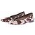 Autre Marque Bailarinas de piel con efecto animal print