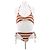 Autre Marque Gestreifter Bikini in Braun Mehrfarben