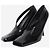 Khaite Eva asymmetrische Pumps aus schwarzem Lackleder - size EU 38.5 - Ansicht 2