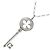 Autre Marque Collana Chiave Trifoglio Tiffany & Co. con Diamanti in Oro Bianco 18K