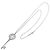 Autre Marque Collana Chiave Trifoglio Tiffany & Co. con Diamanti in Oro Bianco 18K - vista 2