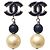 Orecchini Chanel Coco Mark Nero Bianco