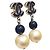 Orecchini Chanel Coco Mark Nero Bianco - vista 2