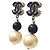 Orecchini Chanel Coco Mark Nero Bianco - vista 6