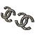 Chanel Coco Mark Ohrringe Schwarz Silber - Ansicht 2