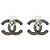 Chanel Coco Mark Ohrringe Schwarz Silber - Ansicht 3