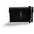 Autre Marque Saint Laurent Classic Monogram Wallet on Chain Matelasse Chevron Leather Small Negro