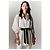 Chanel Vestido Blouson 23C Ecru de Seda Jacquard con Lazo de Terciopelo FR 40 - vista 3