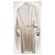 Chanel Vestido Blouson 23C Ecru de Seda Jacquard con Lazo de Terciopelo FR 40 - vista 4