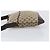 Bolsa Messenger Gucci com zíper em Canvas GG e couro perfurado Medium Bege - vista 4