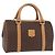 Céline Celine Vintage Boston Macadam Coated Canvas Medium Marrone - vista 3