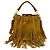 Autre Marque Saint Laurent Fringe Emmanuelle Bucket Suede Mini Castaño