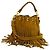 Autre Marque Saint Laurent Fringe Emmanuelle Bucket Suede Mini Castaño - vista 2