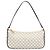 Céline Bolso de hombro con cremallera Celine Triomphe Macadam de lona Blanco
