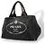 Tote Sac cabas Prada en toile noire